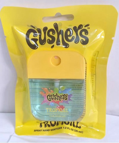 Label (Gushers Tropical Spray Hand Sanitizer Compressed)